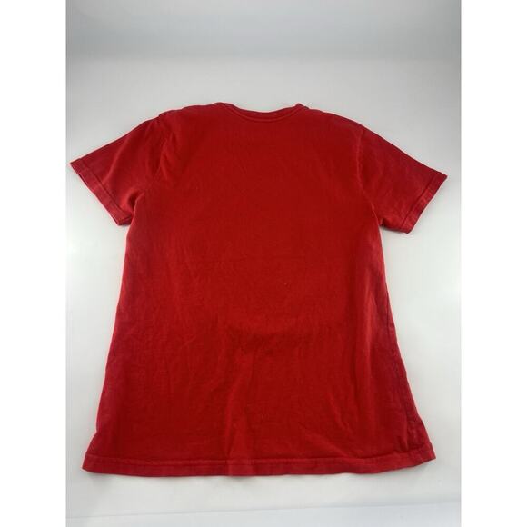 Elf Christmas Shirt Mens Small Red Holiday Pullover Short Sleeve Cotton Unisex - Picture 6 of 7